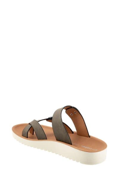 Los Cabos Nin Double Buckle Slide Sandal — Khaki 2