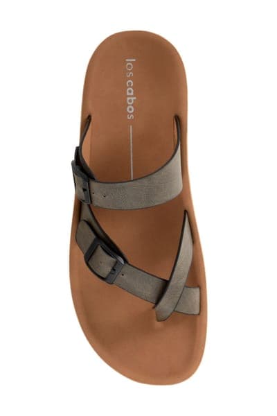 Los Cabos Nin Double Buckle Slide Sandal — Khaki 5