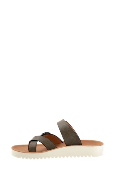 Los Cabos Nin Double Buckle Slide Sandal — Khaki 7