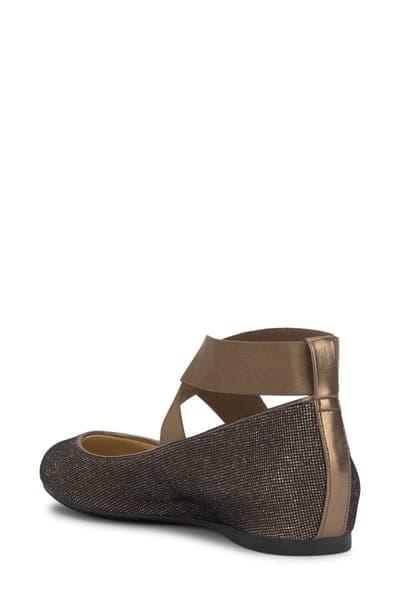 Jessica Simpson Manday Ankle Strap Ballet Flat — Bronze/Black 2