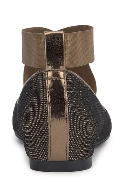 Jessica Simpson Manday Ankle Strap Ballet Flat — Bronze/Black 4