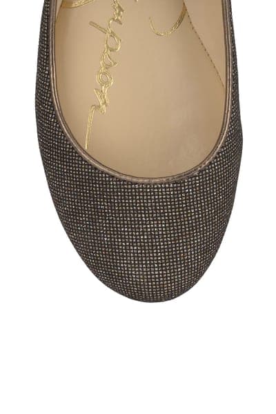 Jessica Simpson Manday Ankle Strap Ballet Flat — Bronze/Black 8