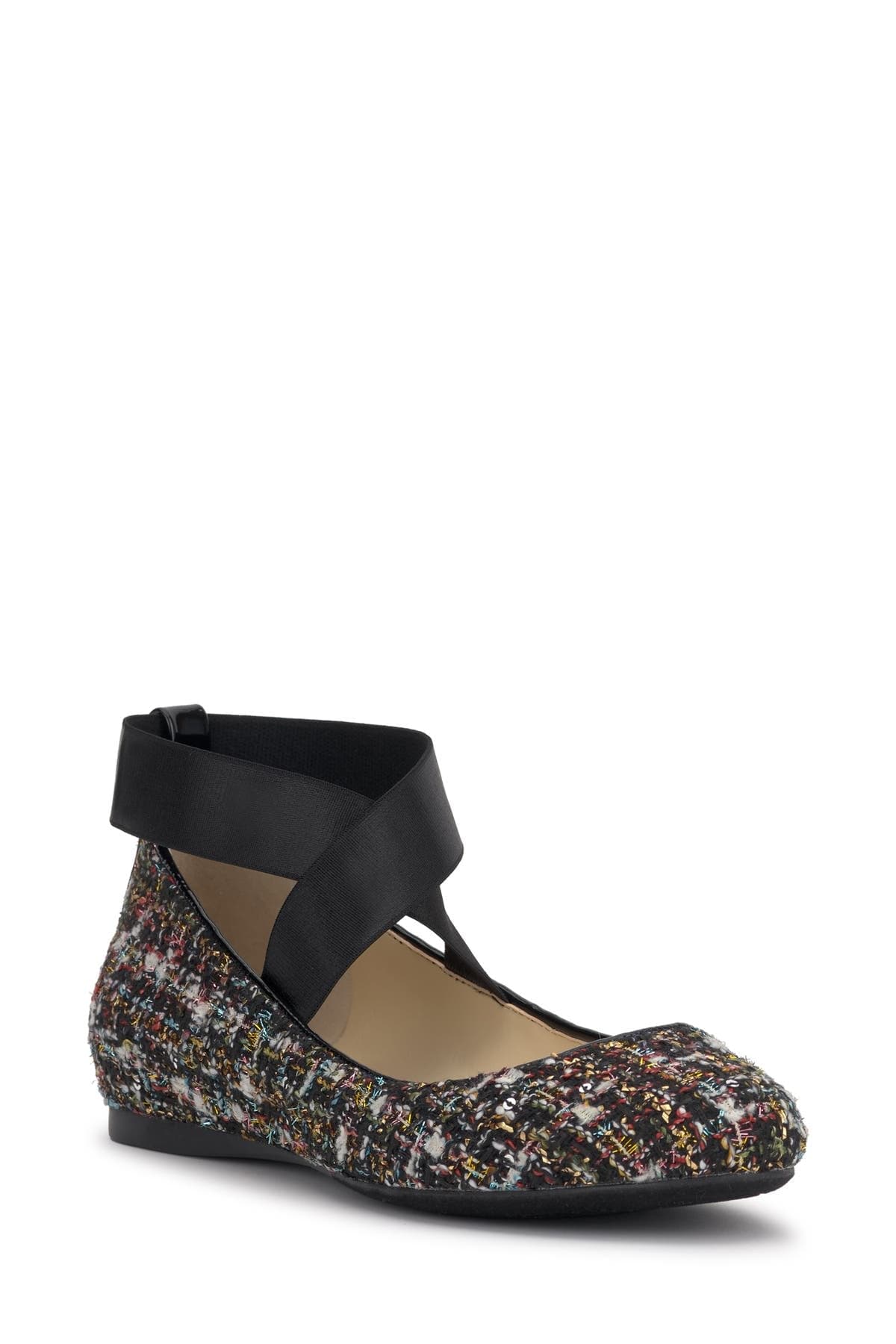 Jessica Simpson Manday Ankle Strap Ballet Flat — Black