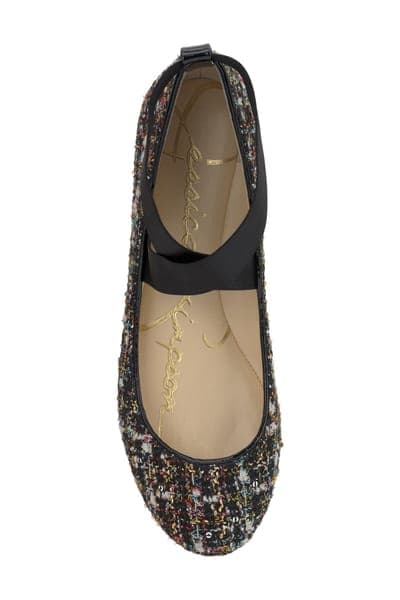 Jessica Simpson Manday Ankle Strap Ballet Flat — Black 6