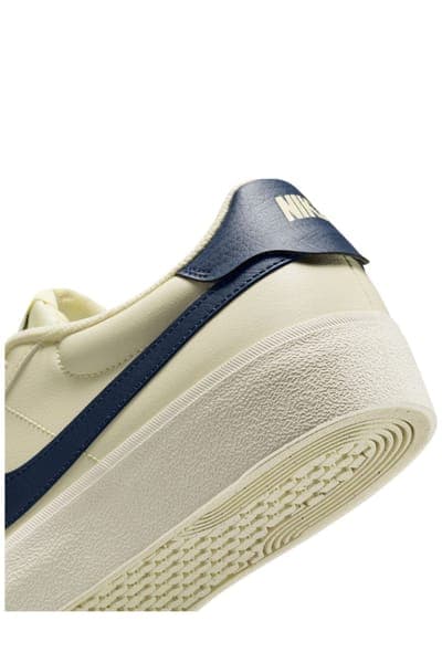 Nike Court Shot Low Top Sneaker — Coconut Milk/Midnight Navy 8