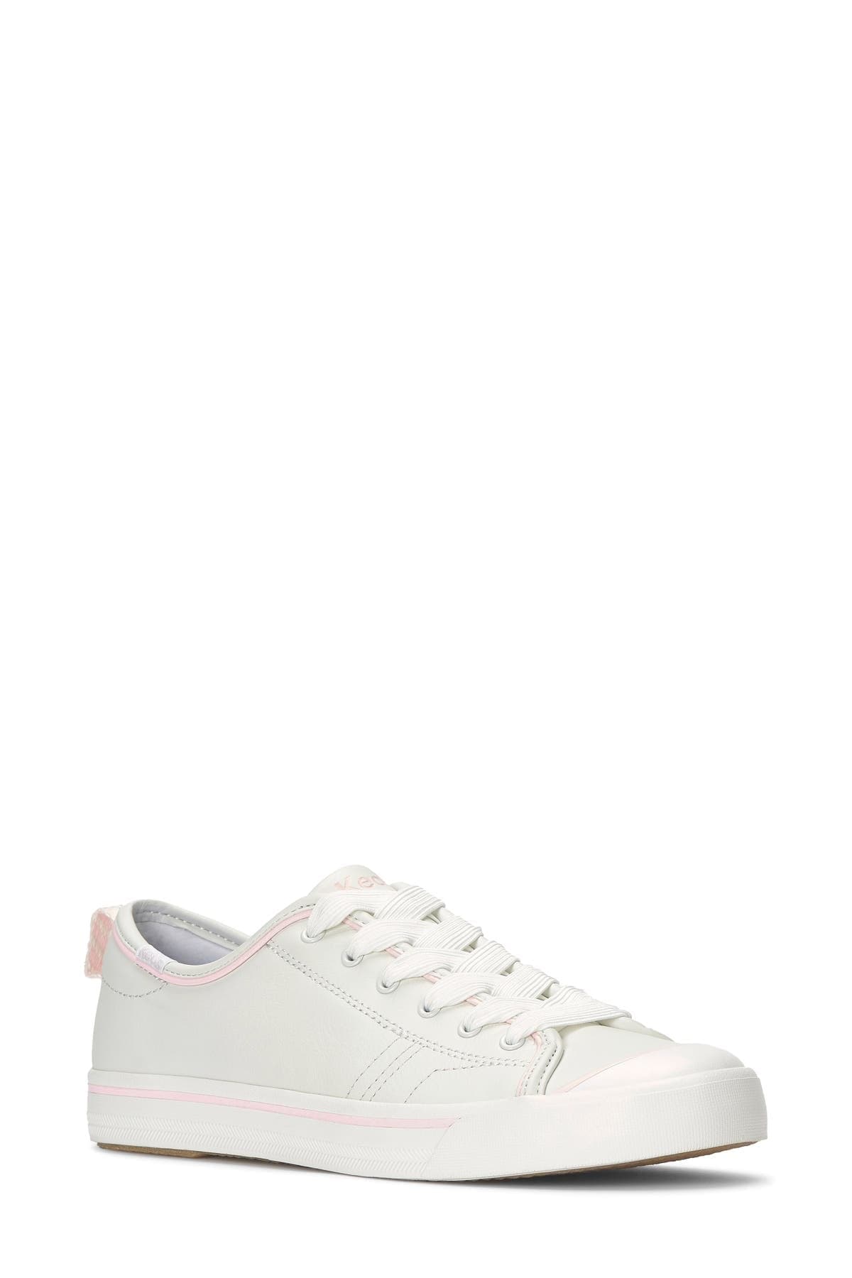 Keds® Cruise Leather Sneaker — White/Pink B