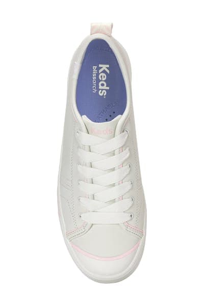 Keds® Cruise Leather Sneaker — White/Pink B 5