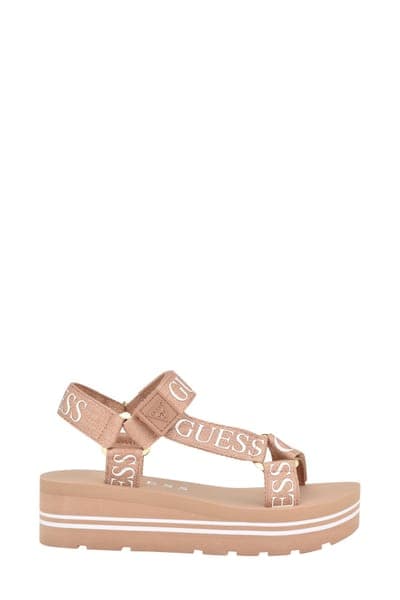 Guess Avin Platform Sandal — Rose Gold 3