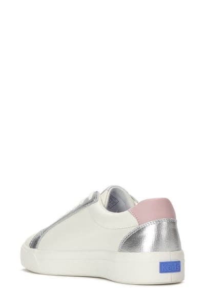 Keds Pursuit Leather Sneaker — Snow White/ Silver 2
