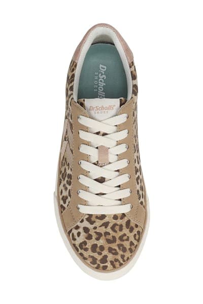 Dr. Scholl's Offline Lace Up Sneaker — Tan Leopard Faux Leather 6