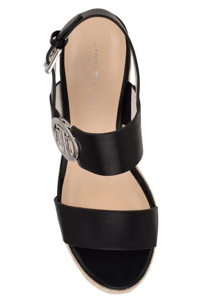 Tommy Hilfiger Kahdy Espadrille Wedge Sandal — Black 001 4