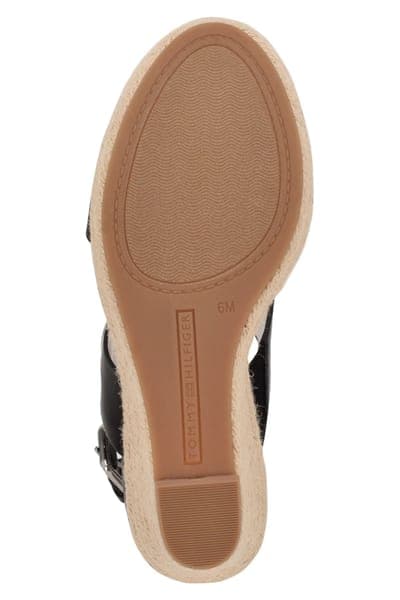 Tommy Hilfiger Kahdy Espadrille Wedge Sandal — Black 001 5