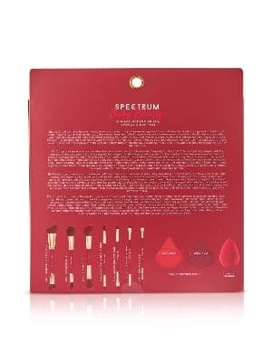 SPECTRUM Very Cherry 10-Piece Dual Ended Makeup Brush, Sponge & Puff Set $90 Value 8