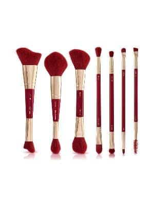 SPECTRUM Very Cherry 10-Piece Dual Ended Makeup Brush, Sponge & Puff Set $90 Value 5