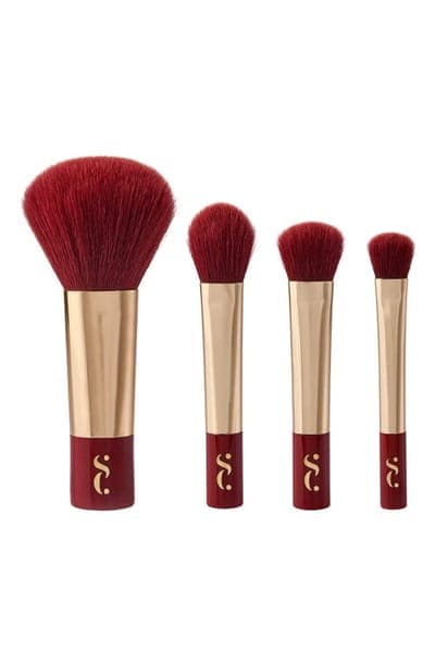 SPECTRUM Very Cherry 4-Piece Mini Makeup Brush Set 1