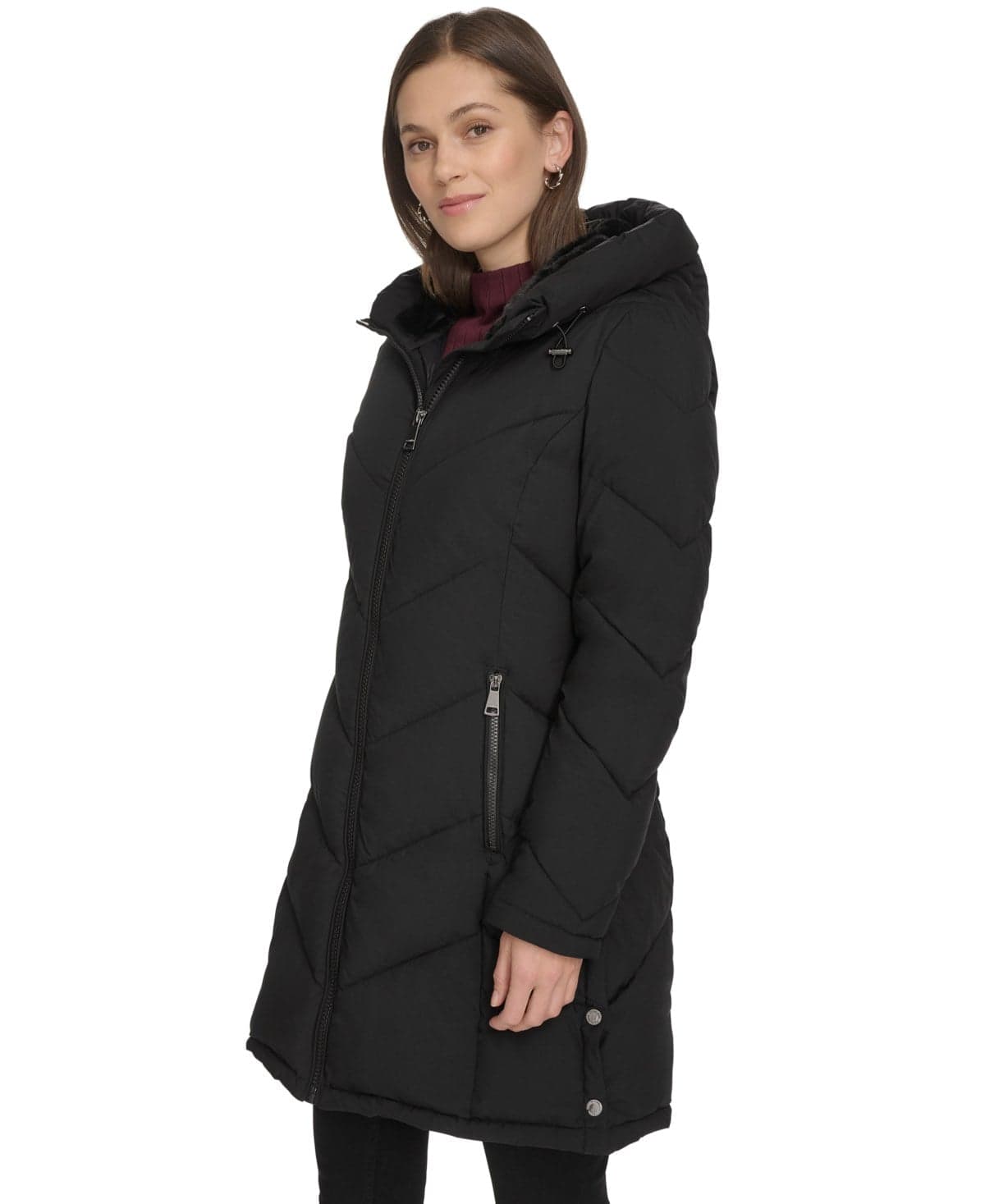 Women's Lined Hooded Puffer Coat