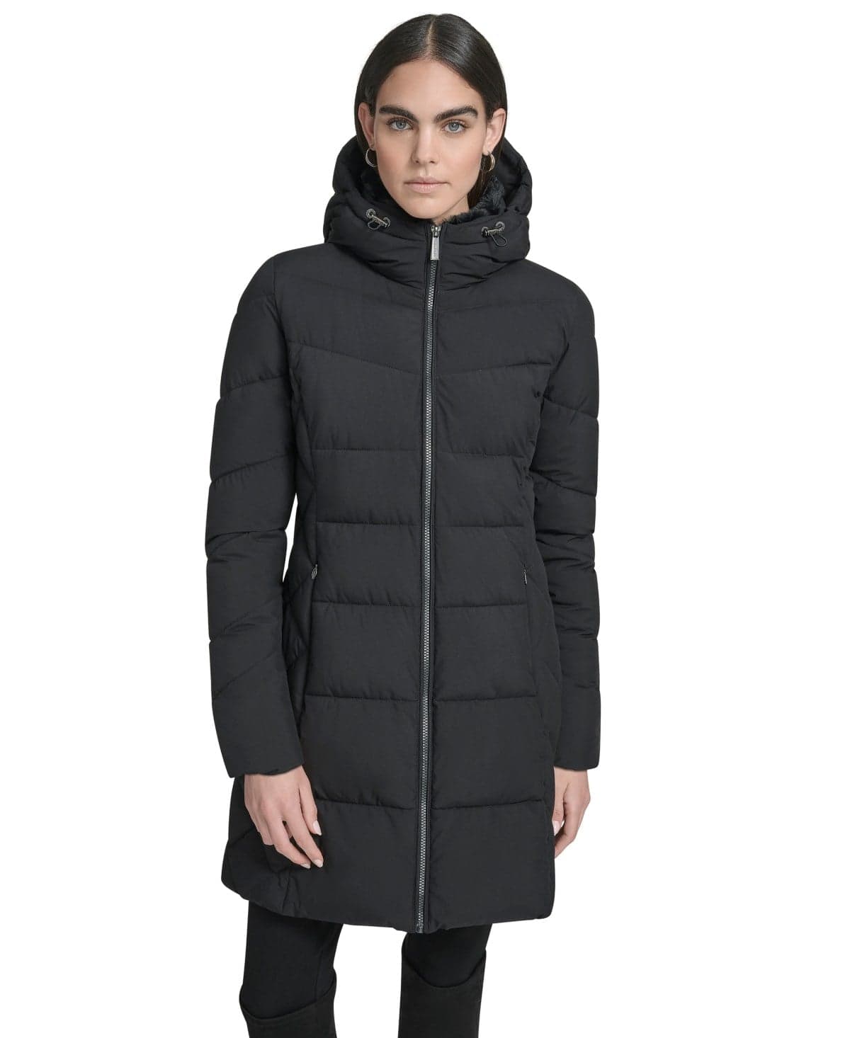 Women's Collar Hooded Puffer Coat