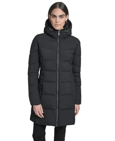 Women's Collar Hooded Puffer Coat 1