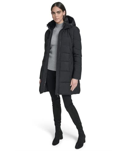 Women's Collar Hooded Puffer Coat 3