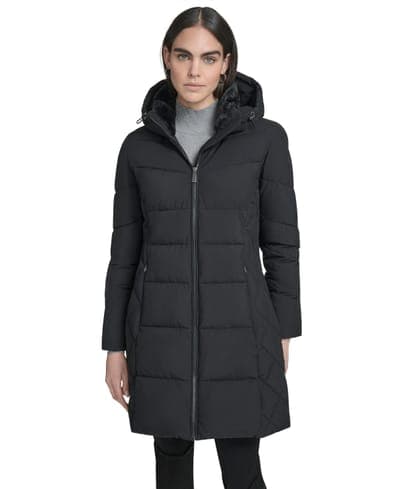 Women's Collar Hooded Puffer Coat 5