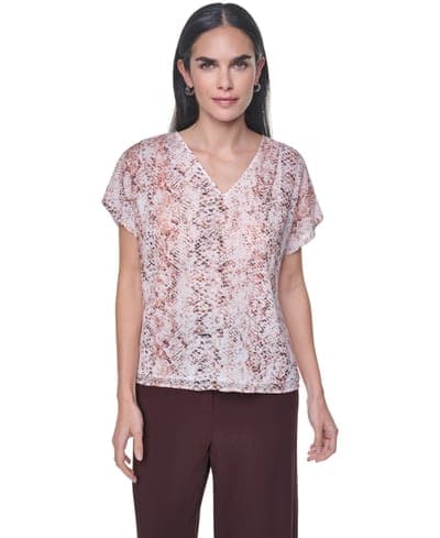 Women's V-Neck Short-Sleeve Blouse 1