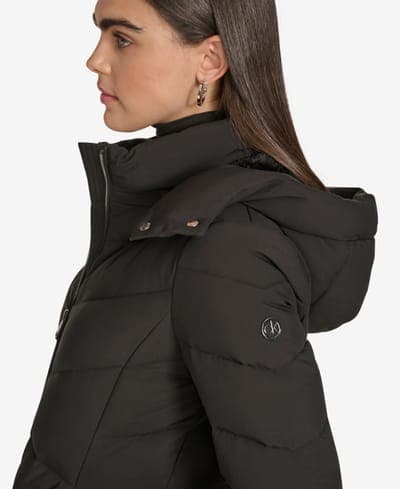Women's Short Zip Front Puffer Jacket 5