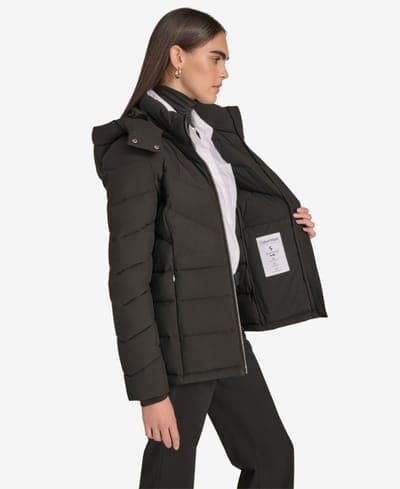 Women's Short Zip Front Puffer Jacket 6