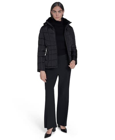 Women's Stand Collar Lined Puffer Jacket 3