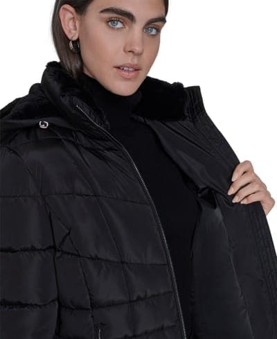 Women's Stand Collar Lined Puffer Jacket 5
