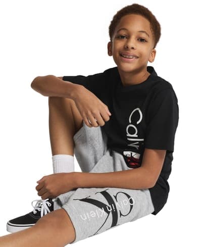 Boys' 8-20 CK Graphic Knit Pull-On Shorts 4