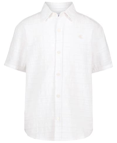 Boys' 8-20 Texture Stripe Woven Short-Sleeve Shirt 5