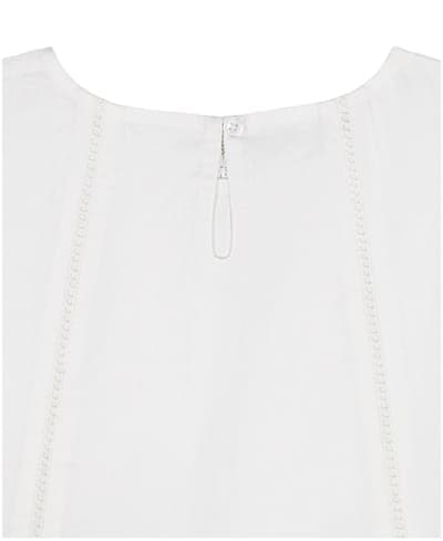 Girls' 8-16 Poplin Short-Sleeve Flutter Top 5