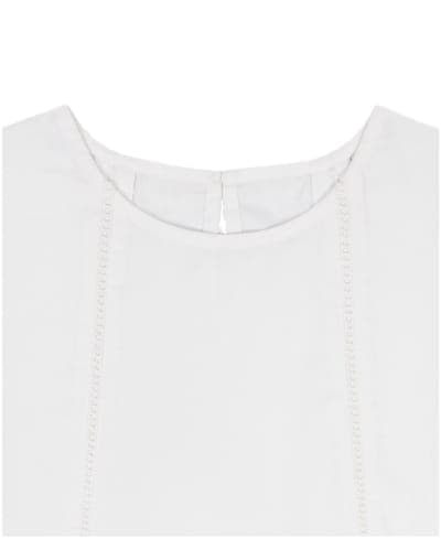Girls' 8-16 Poplin Short-Sleeve Flutter Top 4