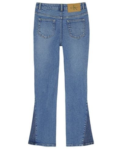 Girls' 7-16 2-Tone Flared Denim Jeans 2