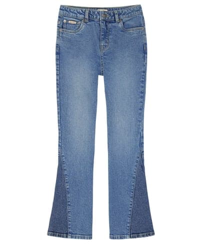 Girls' 7-16 2-Tone Flared Denim Jeans 1