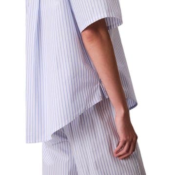 Women's Striped Short-Sleeve Pajama Shirt QS7652 6