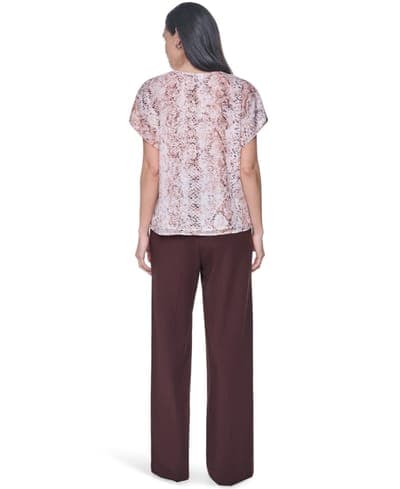Petite Short-Sleeve V-Neck Blouse 5