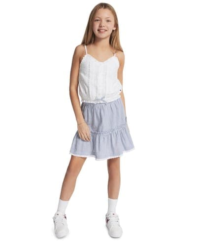 Girls' 7-16 Ithica Stripe Tiered Skirt 1
