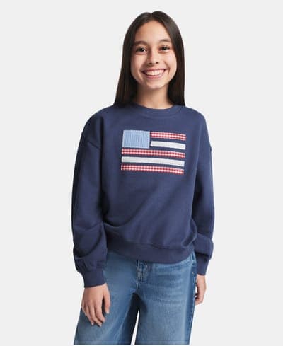 Girls' 7-16 Embroidered Long-Sleeve Sweatshirt 1