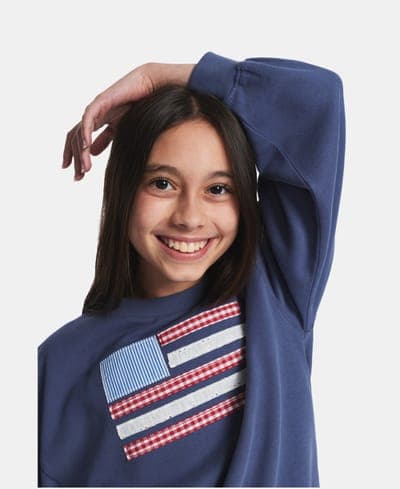 Girls' 7-16 Embroidered Long-Sleeve Sweatshirt 4