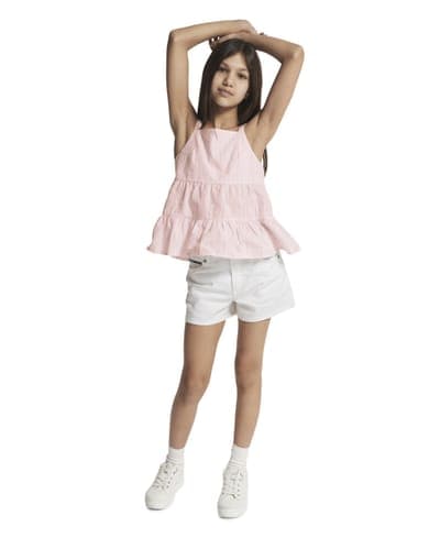 Girls' 7-16 Straight Fit Denim Shorts 2