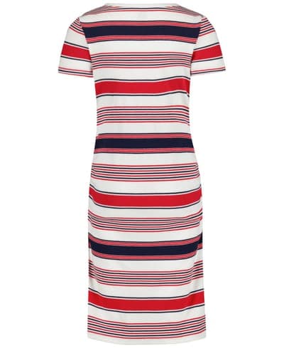 Girls' 7-16 Striped Ribbed Short-Sleeve Dress 2