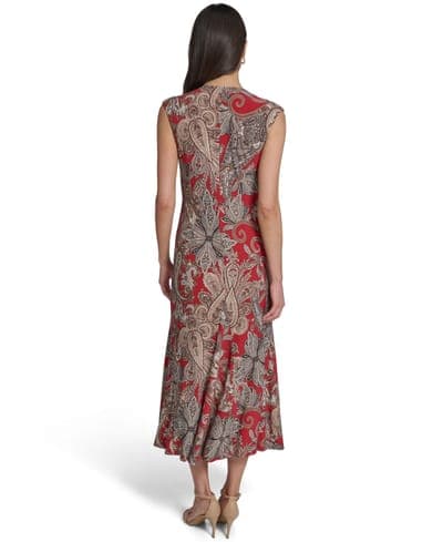 Women's V-Neck Printed Dress 5