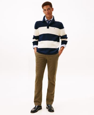 Men's Denton Straight-Fit Yarn Dye Structure Chino Pants 4