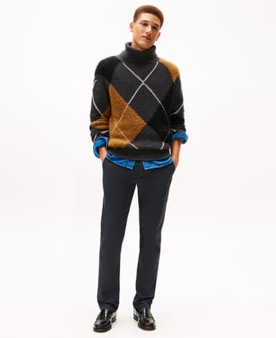 Men's Denton Straight-Fit Pattern Chino Pants 4