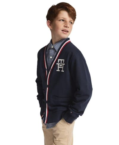 Boys' 8-20 Minimal V-Neck Cardigan 1