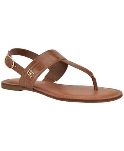 Women's Lenian T-Strap Flat Slingback Sandal 1