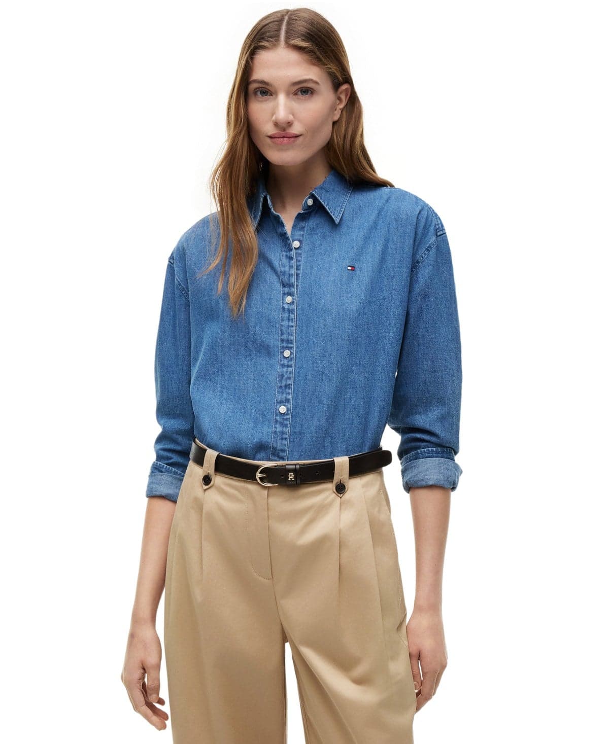 Women's Boxy-Fit Denim Shirt