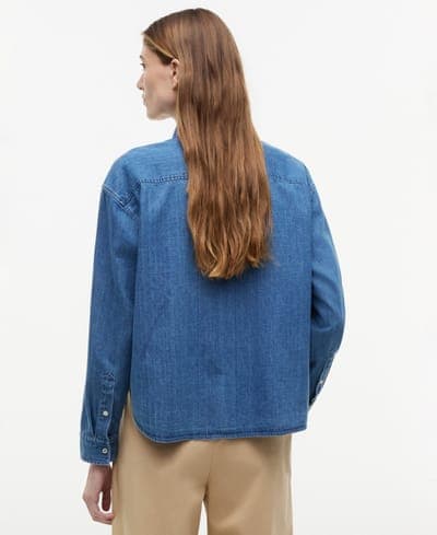 Women's Boxy-Fit Denim Shirt 4