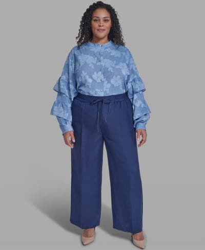 Plus Size Mid-Rise Pull-On Pants 3